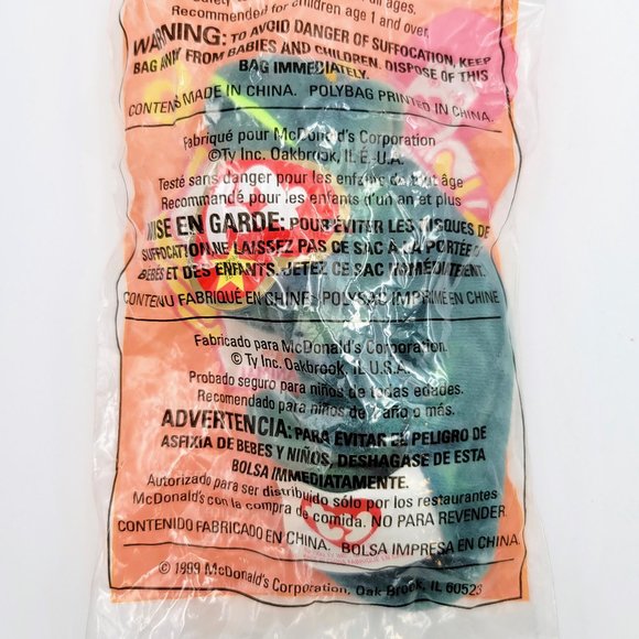 Iggy The Iguana #6 McDonald’s Toy Retired 1999 New Sealed TY Teenie Beanie Babie - Picture 5 of 7